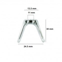 Plaqueta puente anatómica de silicona pequeña