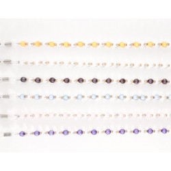 Cadena perla colores 6 uds